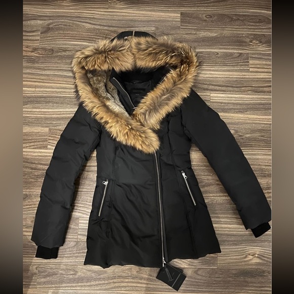 BNWT MACKAGE AKIVA down coat with Toscana fur trimmed hood - Picture 6 of 9